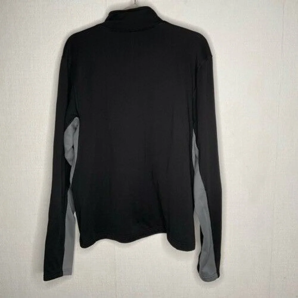 The North Face Black/Gray Thumb Holes 1/2‎ Zip Sweatshirt Men Large Indonesia